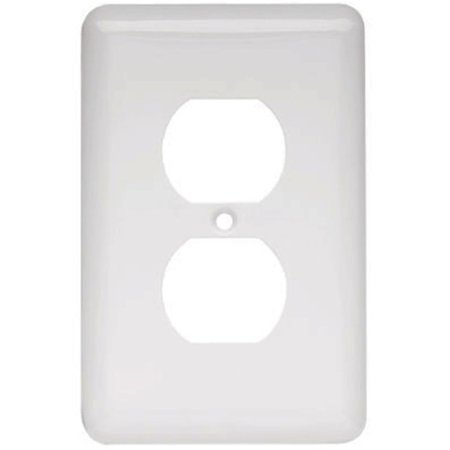 DOOMSDAY W10249-W-U White Stamped 1 Gang Duplex Wall Plate DO568649